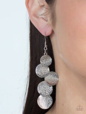 Paparazzi Jewelry Accessories - Token Gesture - Silver Earrings - Vintage